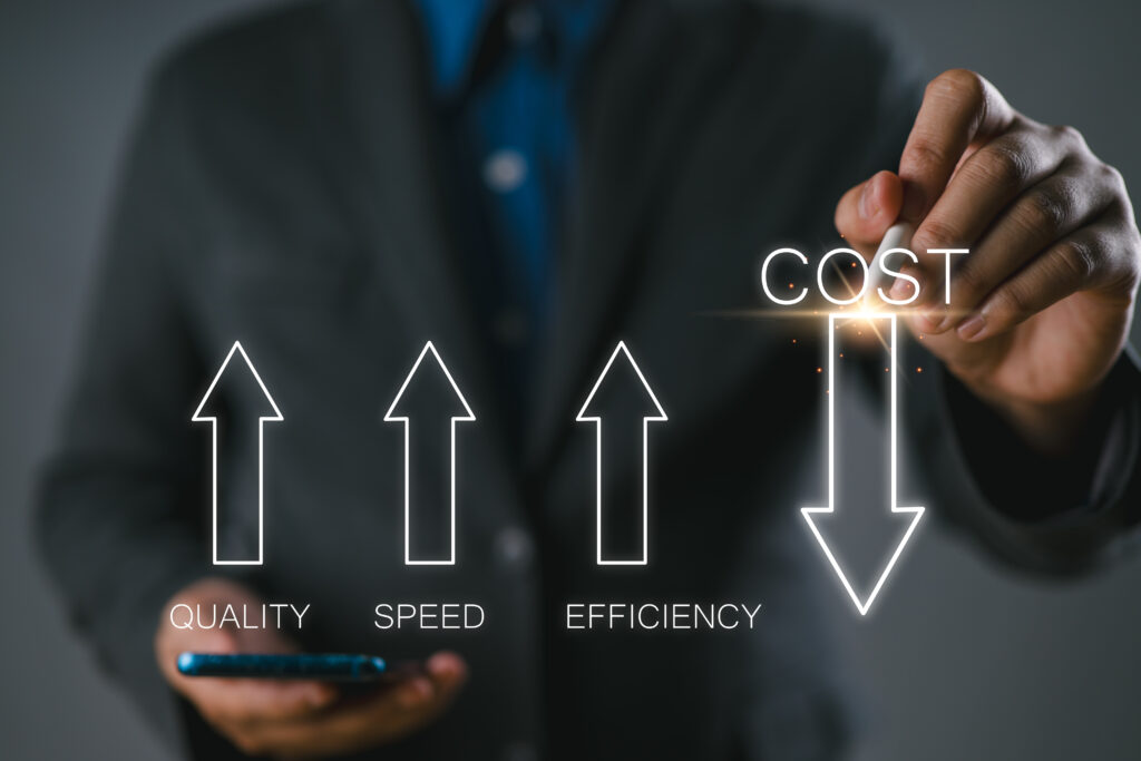 Process Improvement showing an Increase in Quality, Speed and Efficiency while reduction in Cost
